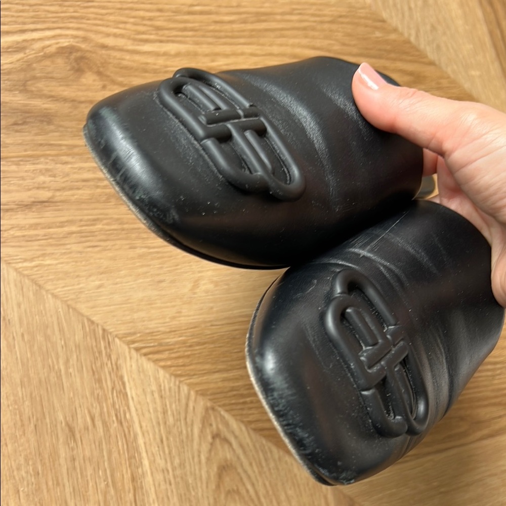 Balenciaga BB Cosy Black Leather Mules 36 - Picture 7 of 16